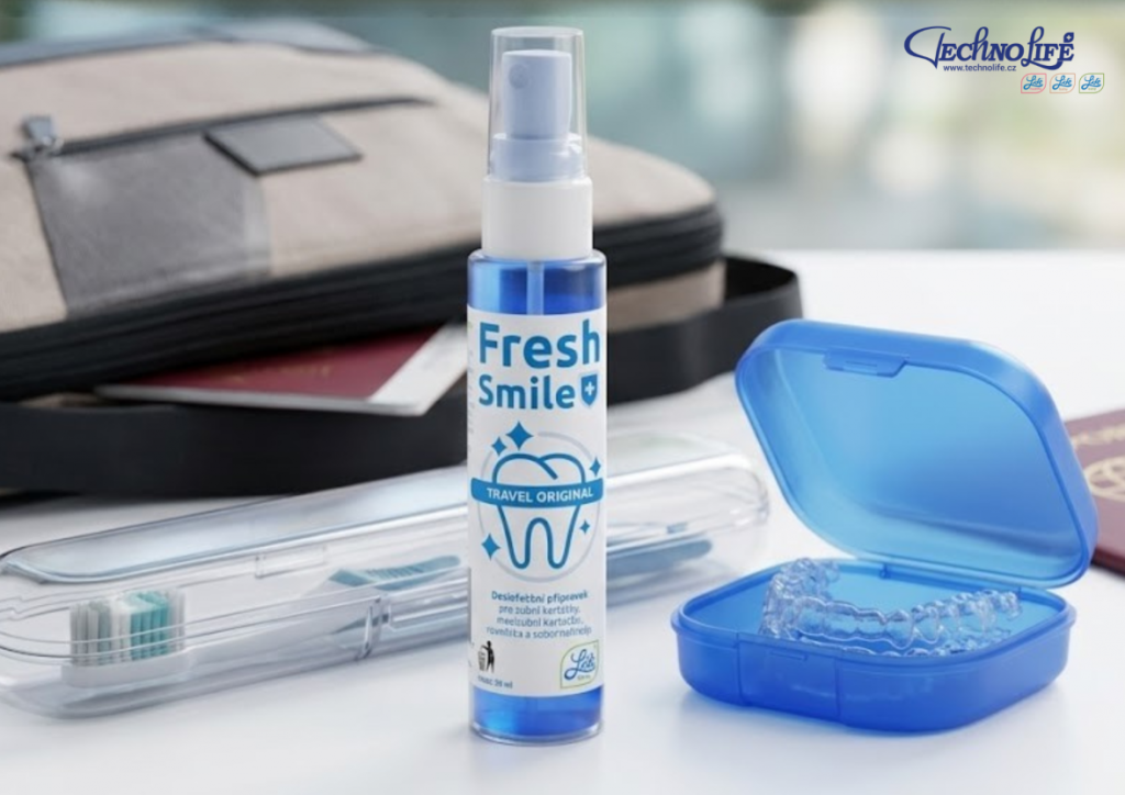Fresh Smile na cesty autem: Vyzkou&scaron;eli jsme dezinfekčn&iacute; sprej na zubn&iacute; kart&aacute;čky